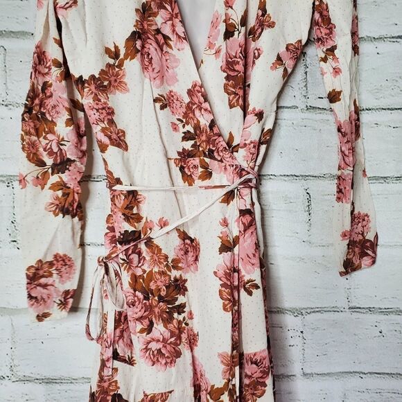 Rachel Parcell floral midi wrap dress lined XS - Picture 10 of 14